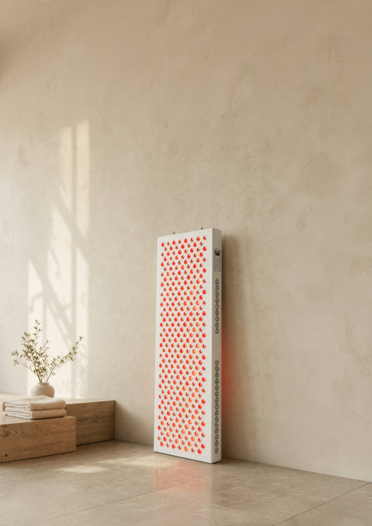 Solgrade Elite 1500 red light panel wall-mounted in a studio