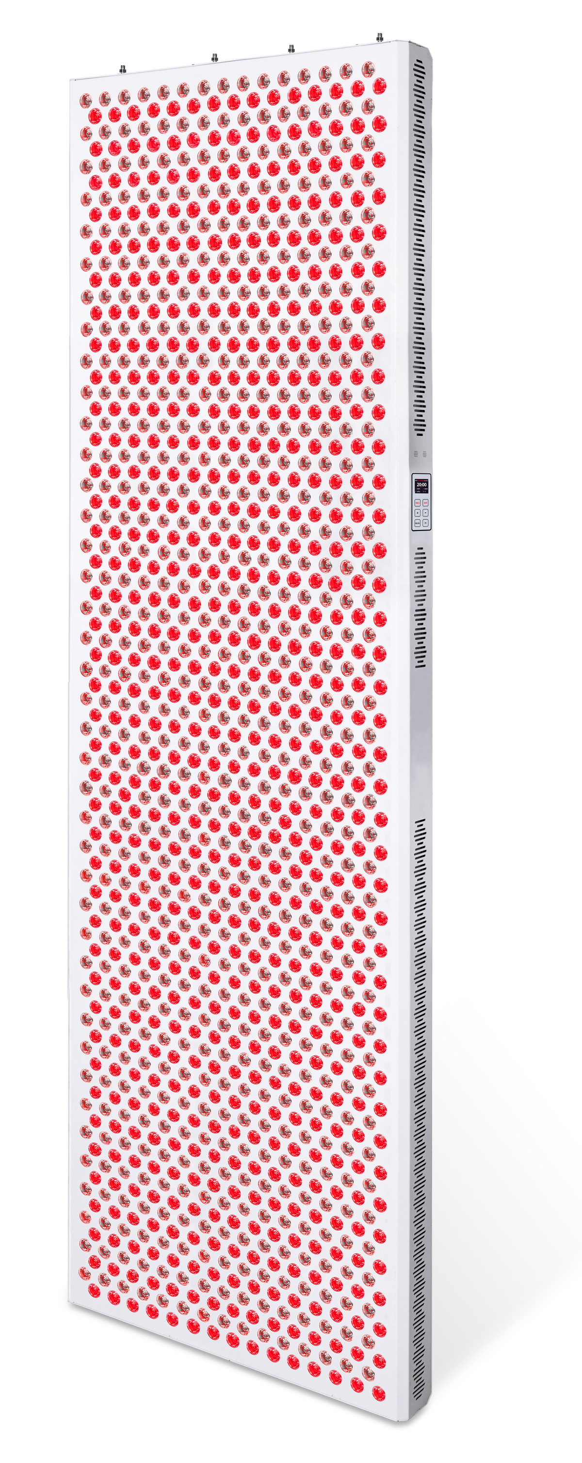 Solgrade Elite 6000 full-body red light panel front view with 1,200 LEDs lit